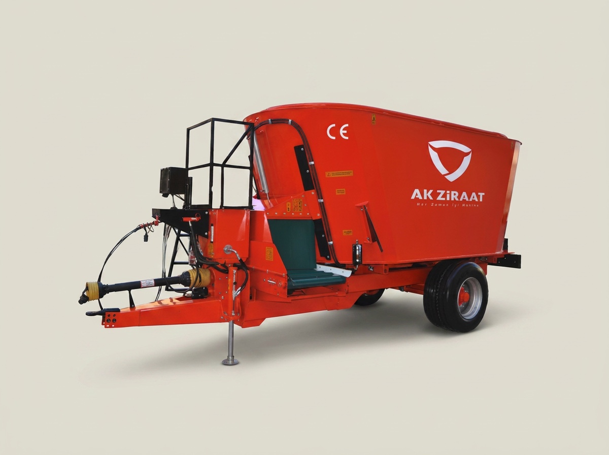 Кормозміщувач вертикальний Ak Ziraat Tiremix-D 20m³ (дво-шнековий)