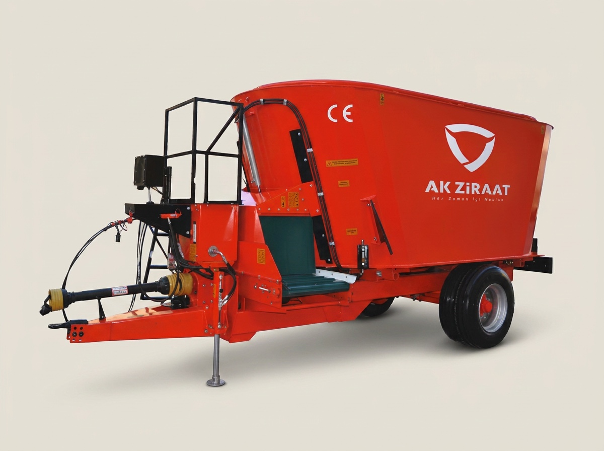 Кормозмішувач вертикальний Ak Ziraat Tiremix-D 12 m³ (дво-шнековий)