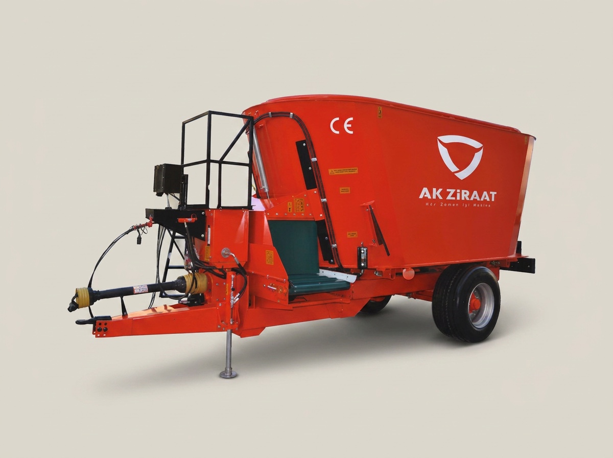 Кормозмішувач вертикальний Ak Ziraat Tiremix-D 14 m³ (дво-шнековий)