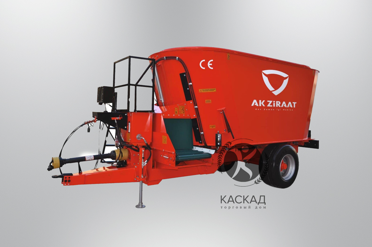 Кормозмішувач вертикальний Ak Ziraat Tiremix-D 14 m³ (дво-шнековий)